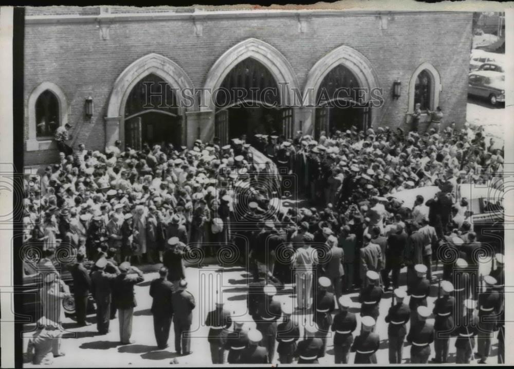 1957 Press Photo Appleton Wisconsin funeral of Senator Joe McCarthy - nep01811 - Historic Images