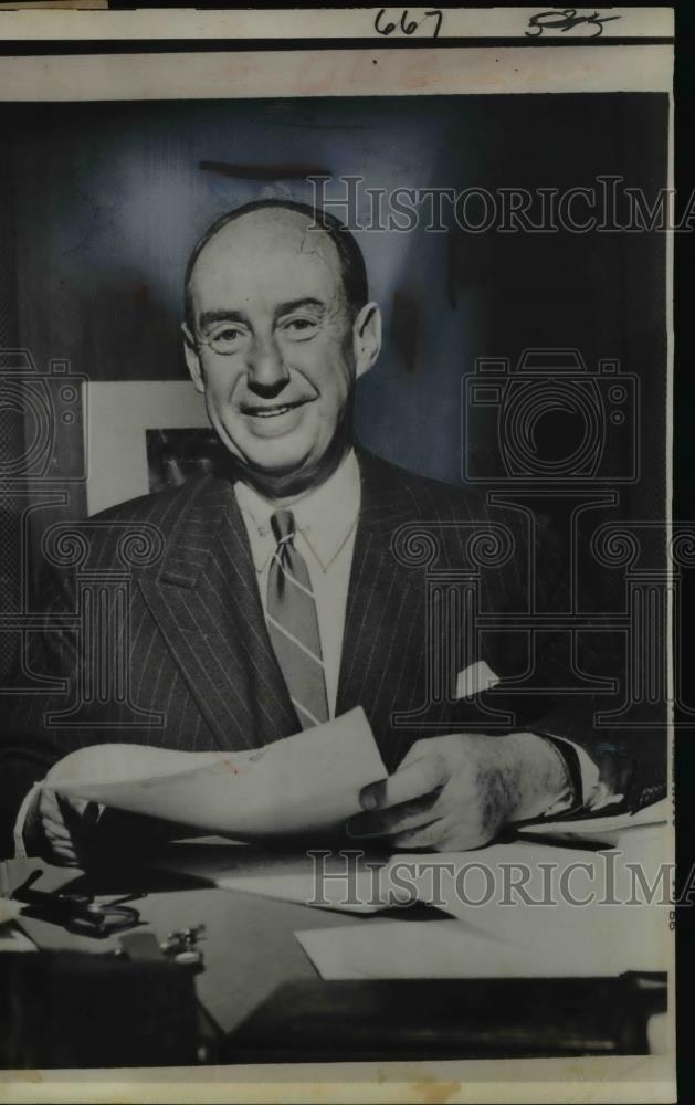 1960 Press Photo Adlai Stevenson former Democratic Presidential candidate - Historic Images