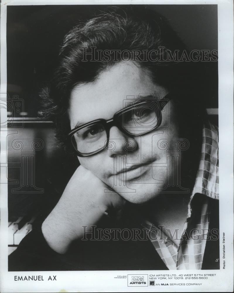 1983 Press Photo Emanuel Ax to perform Mozart's Piano Concerto No. 21 in C - Historic Images