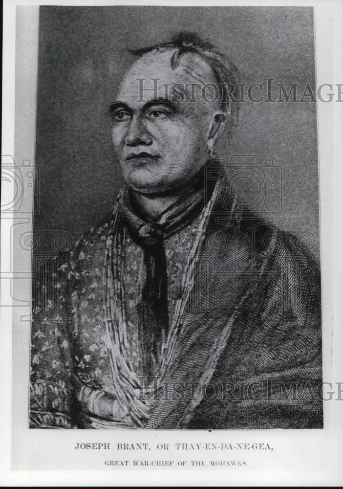 1978 Press Photo Portrait-Chief Joseph Brant, great war chief of the Mohawks - Historic Images