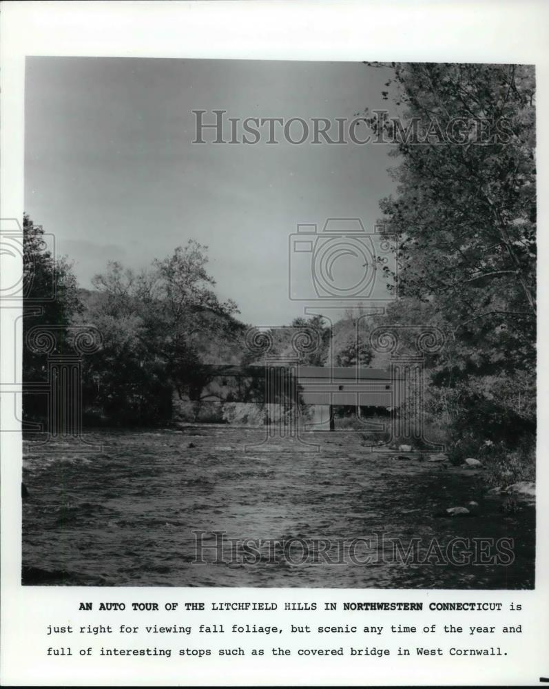 1987 Press Photo Scenic view of the Litchfield hills in Northern Connecticut - Historic Images