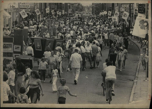 1979 Press Photo Aerial view of Arts Festival, Detroit Avenue, Lakewood - Historic Images