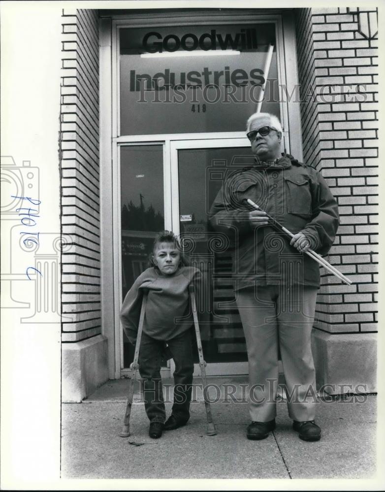1992 Press Photo Cheryl Hofelich and Charles Rush, people with disability - Historic Images