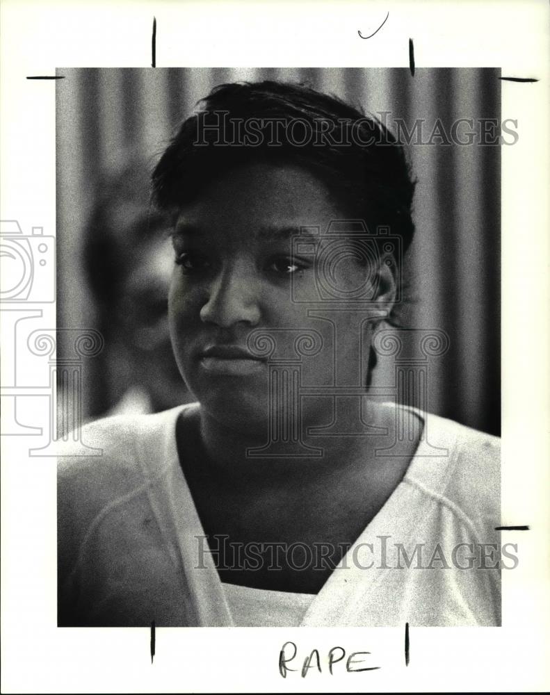 1990 Press Photo Angela Porter - accused of rape/beating of an 18 year old girl - Historic Images