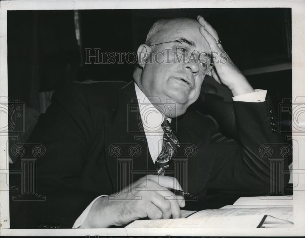 1946 Press Photo Henry J Kaiser Testifies Before House Merchant Marine Committee - Historic Images