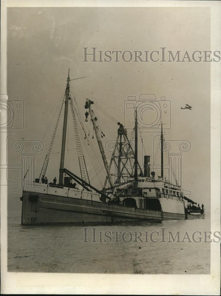 1930 Press Photo Schooner Crashes Twice of Point Bonita in San Francisco Bay - Historic Images