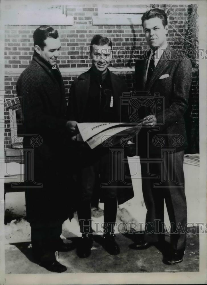 1935 Press Photo Sam Montague, Don Thurman, Cy Young at University of Missouri - Historic Images