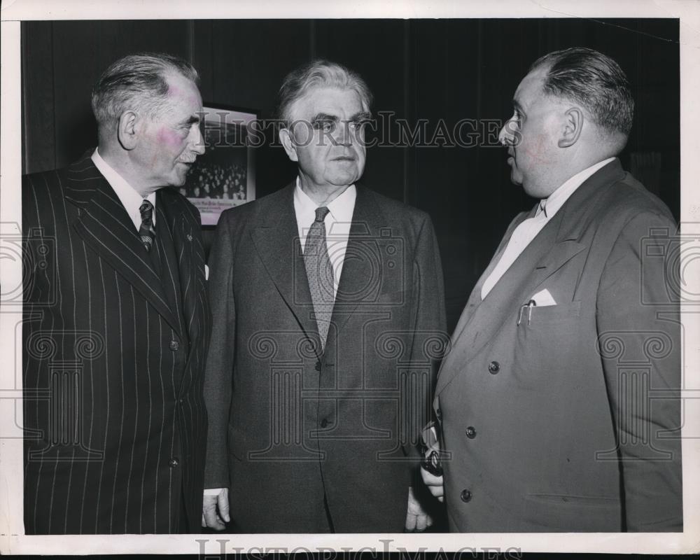 1949 Press Photo Achille Delattre Pres Miners International Federation, UMW Pres - Historic Images