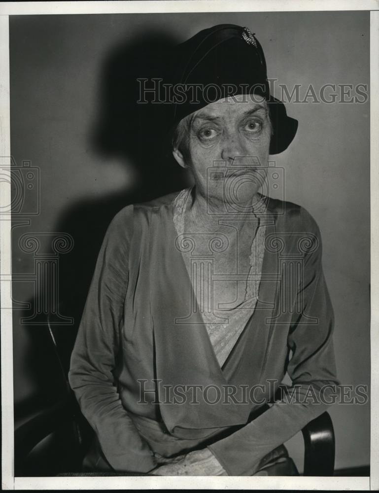 1933 Press Photo Mrs Mary C Lott Kidnapped by Frank Golden of Los Angeles - Historic Images