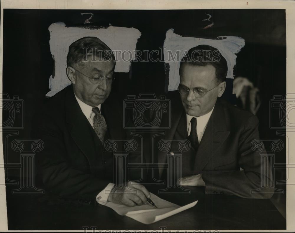 1934 Press Photo Gustave A. Stiebel & Stephen Skala - nef36973 - Historic Images