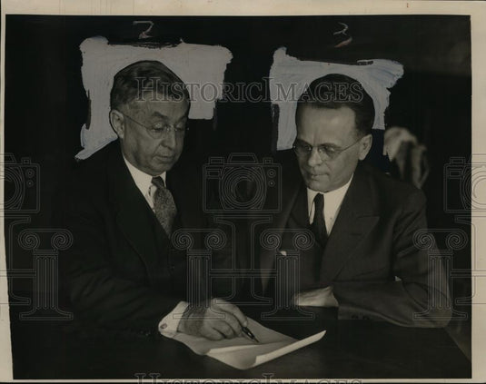 1934 Press Photo Gustave A. Stiebel & Stephen Skala - nef36973 - Historic Images