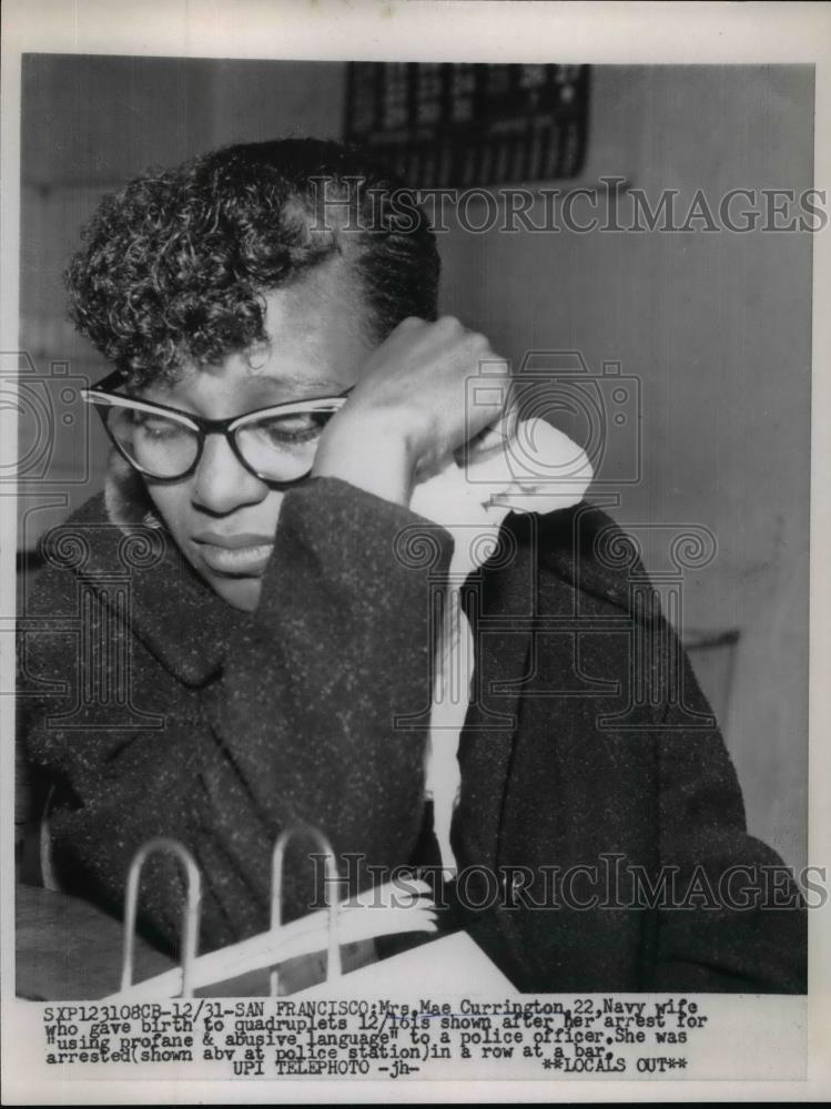 1959 Press Photo Mae Currington After Arrest, San Francisco - nef38059 - Historic Images