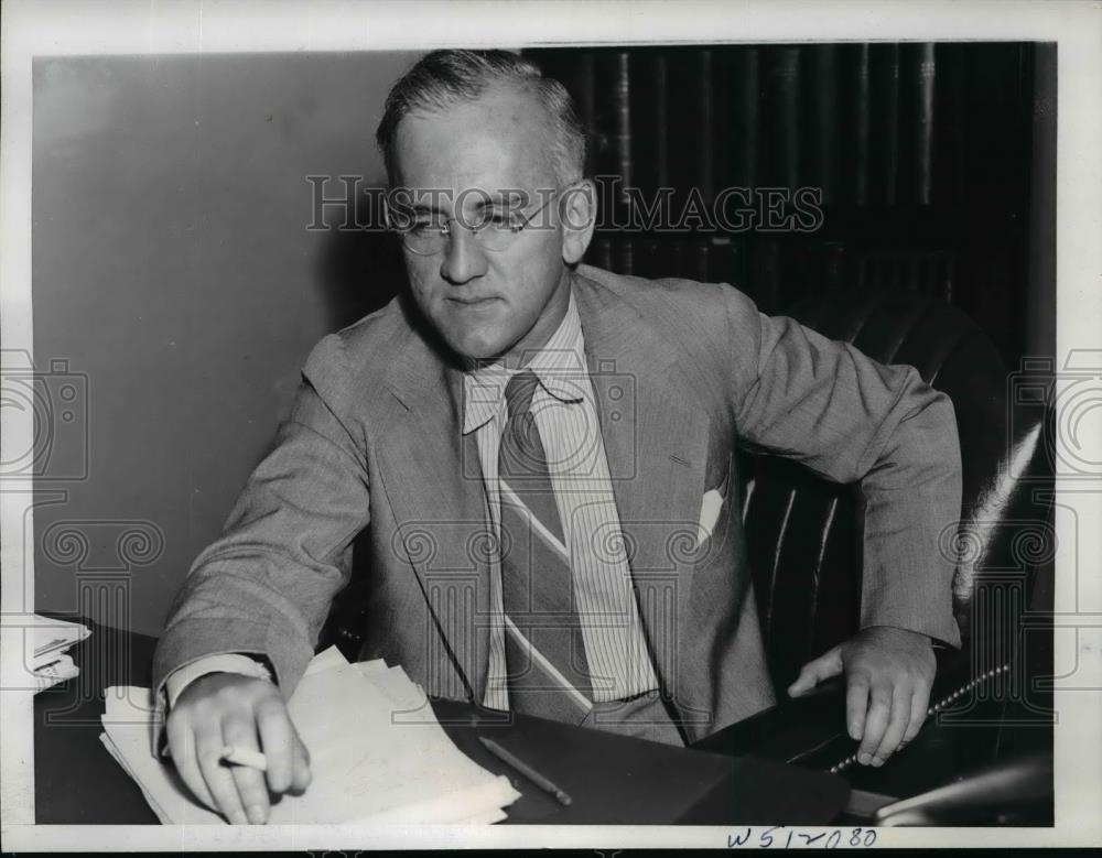 1939 Press Photo Laughlin Currie After His Appointment as Administrative Assist - Historic Images