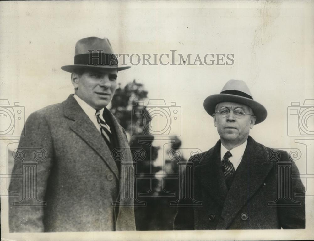 1932 Press Photo Atty.Paul Patterson and W.H. Townsend of Knoxville Newpaper - Historic Images