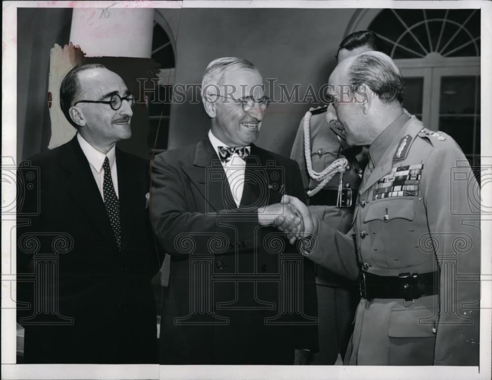 1946 Press Photo General Alexander Papagos White House Visitor Early Today - Historic Images