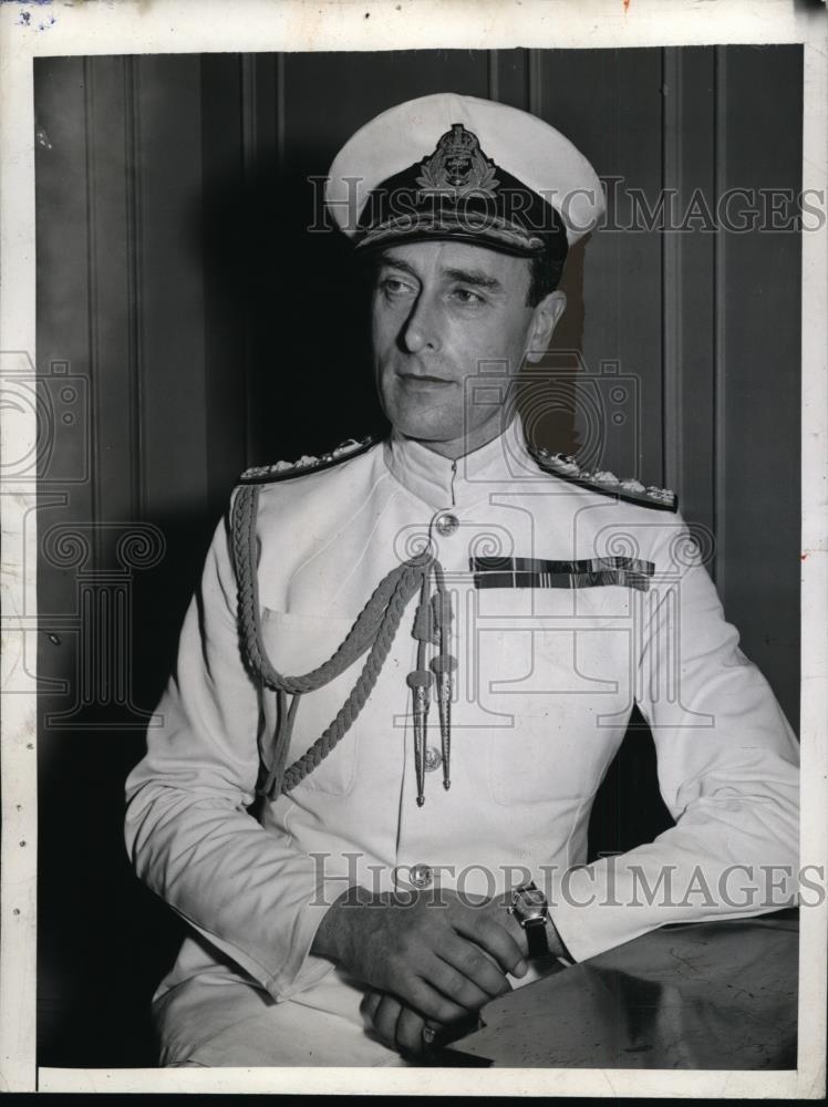 1942 Press Photo Lord Louis Montbatten Arrived in Washington for Consultations - Historic Images