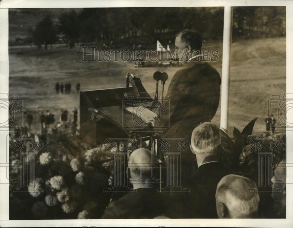 1934 Press Photo President Franklin D. Roosevelt Speaking at Roanoke, Virginia - Historic Images