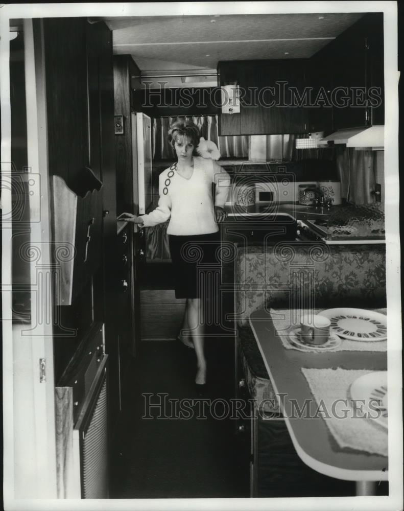 1968 Press Photo Franklin Truck Camper Kitchen by Franklin Coach Company - Historic Images