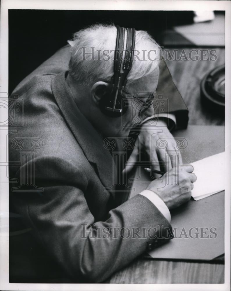 1954 Press Photo Soviet delegate Andrei Vishinsky at the United Nations - Historic Images