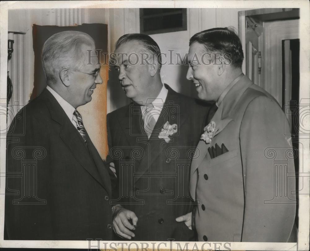 1944 Press Photo Homer Ferguson, Harry F. Kelly, Roscoe Turner at GOP Convention - Historic Images