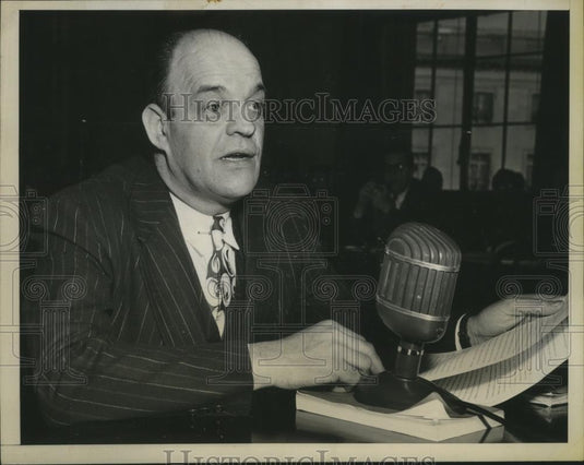 1948 Press Photo Joseph Curran President of the National Maritime Union - Historic Images
