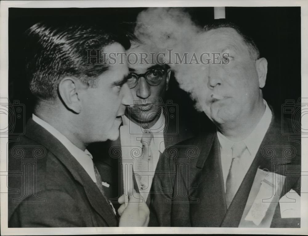 1952 Press Photo Francis Myers, William Rivkin, Angelo Geocara at Convention - Historic Images