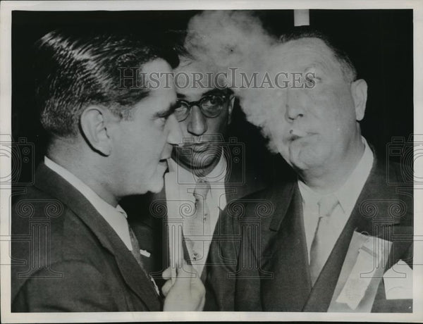 1952 Press Photo Francis Myers, William Rivkin, Angelo Geocara at Conv ...