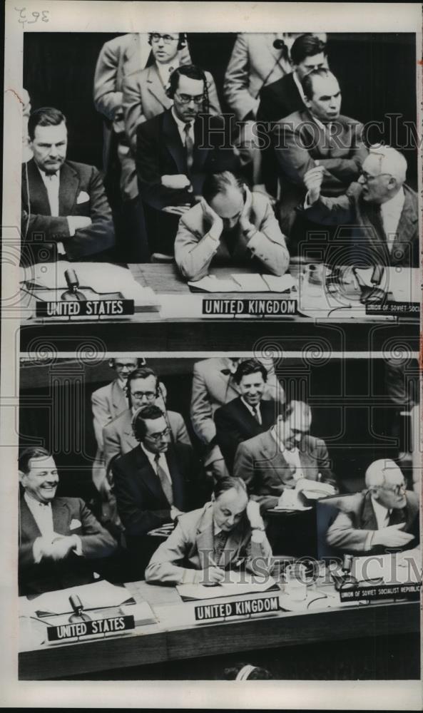1953 Press Photo U.N Delegates form United States,U.S.S.R and United Kingdom - Historic Images