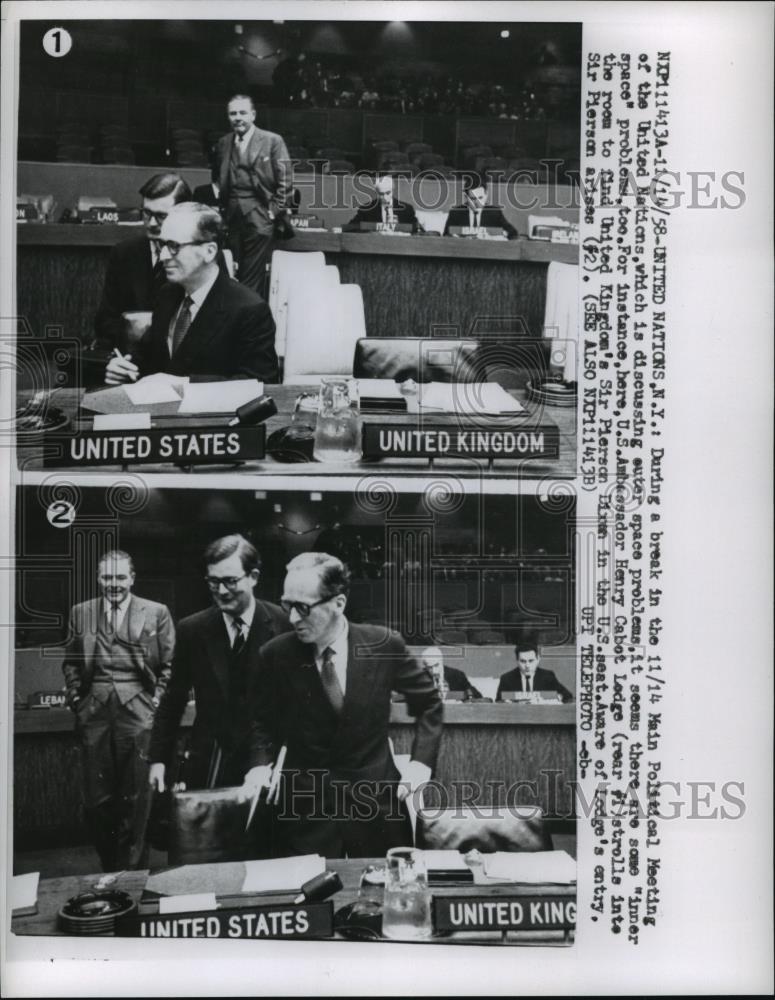 1958 Press Photo Main Political Meeting of the United Nations - nef61331 - Historic Images