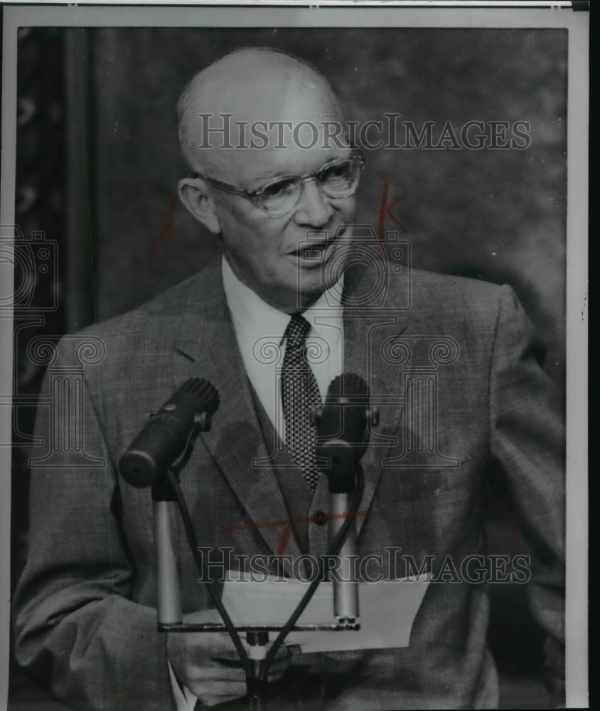 1959 Press Photo Dwight D. Eisenhower - spw02498 - Historic Images