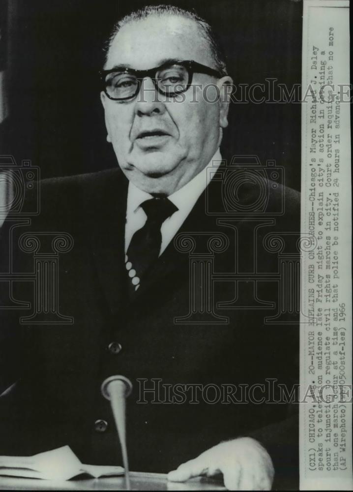 1966 Press Photo Chicago Mayor Richard J. Daley - spw02813 - Historic Images