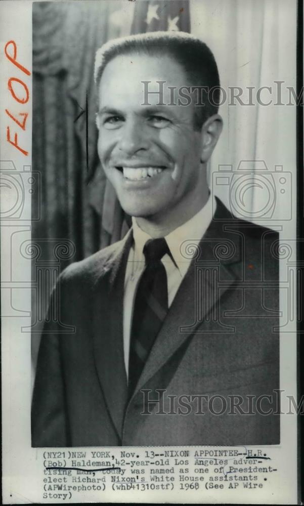 1968 Press Photo H.R. Haldeman, President Nixon&#39;s White House assistant - Historic Images