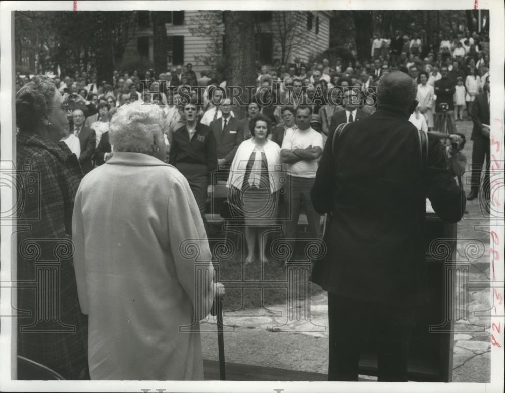 1970 Press Photo President Franklin Roosevelt Death Memorial Ceremony, GA - Historic Images