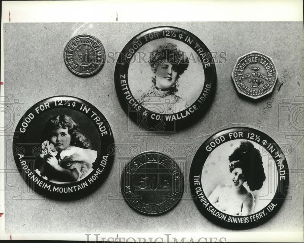 1984 Press Photo Various coins originating in Idaho - spa38020 - Historic Images