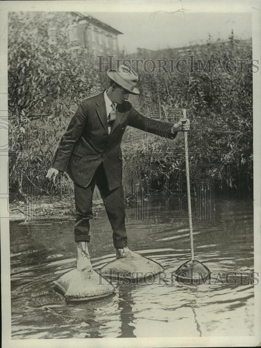 1929 Press Photo Hap Hazard of Canton, Ohio to Walk across English Channel - Historic Images