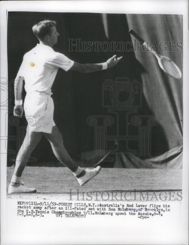 1959 Press Photo Rod Laver of Australia in U.S. Tennis Championship  - nef59622 - Historic Images