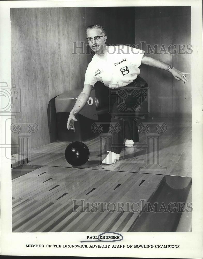 1972 Press Photo Bowler Paul Krumske of Brunswick Advisory Staff - nef64011 - Historic Images