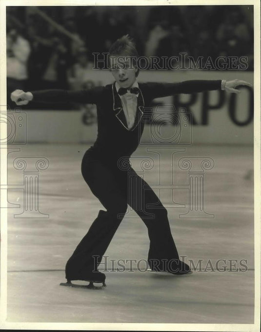 1983 Press Photo Scott Hamilton Figure Skating Champion for Seattle Coliseum - Historic Images