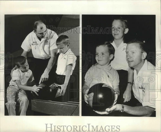Press Photo Famous Bowling Fathers Ray Bluth & Bill Lillard  - nef63501 - Historic Images