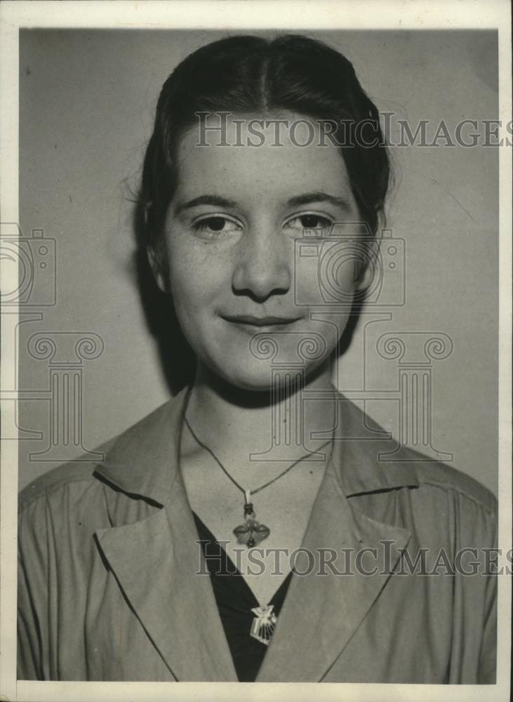 1931 Press Photo Ms.Beatrice Monogue served Pres.Hoover during shopping Tour - Historic Images