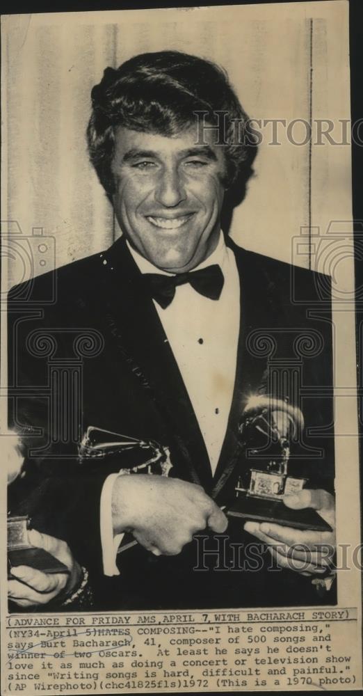 1970 Press Photo Composer Burt Bacharach - nef62626 - Historic Images