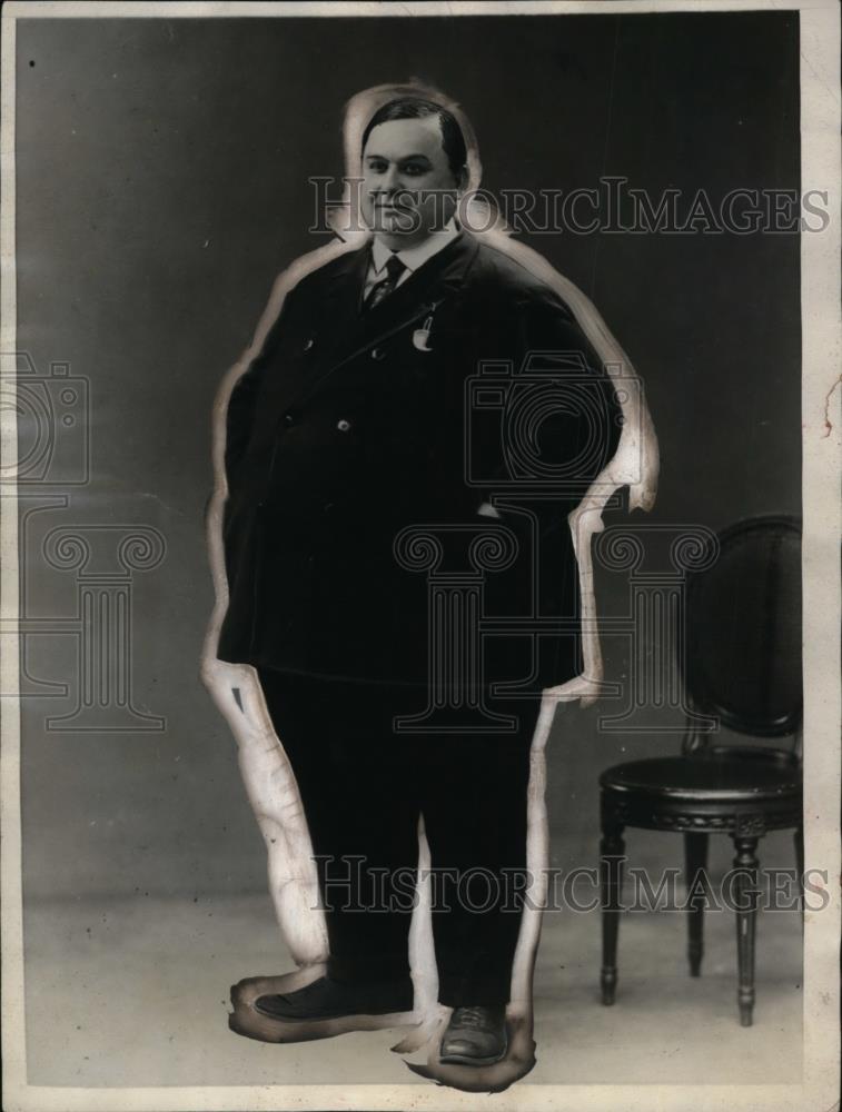1926 Press Photo Monsignor Sutty, President Paris, France 200-Pound Club - Historic Images