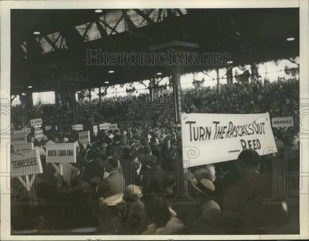 1928 Press Photo Demonstration for Reed at Democratic National Convention - Historic Images