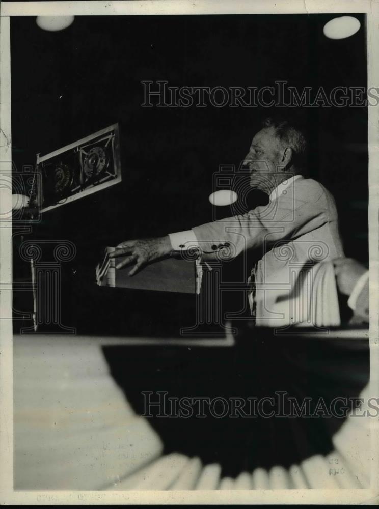 1928 Press Photo Virginia Senator Carter Glass at Democratic Convention - Historic Images