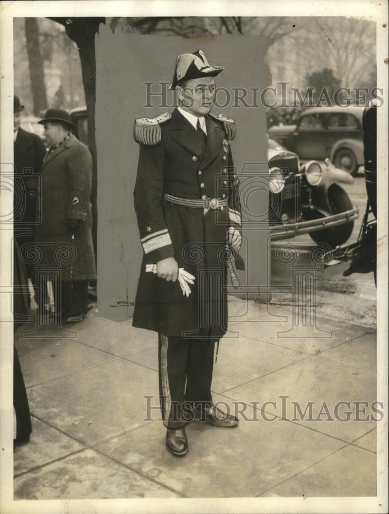 1928 Press Photo Adolphus Andrews appears at Henry L. Roosevelt&#39;s funeral - Historic Images