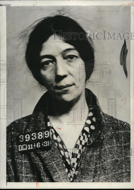 1931 Press Photo Washington DC Elise Riley in prison for daughter Edith's death - Historic Images