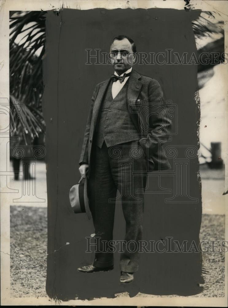 1931 Press Photo Matthew Woll, AFL Prohibition Committee Leader in Miami - Historic Images