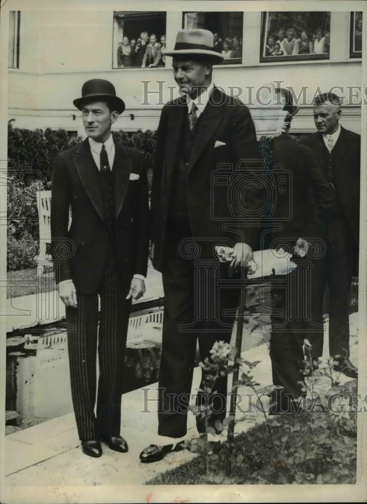1931 Press Photo NY Mayor James Walker & Dr Heinrich Sahmof Berlin - nep02834 - Historic Images