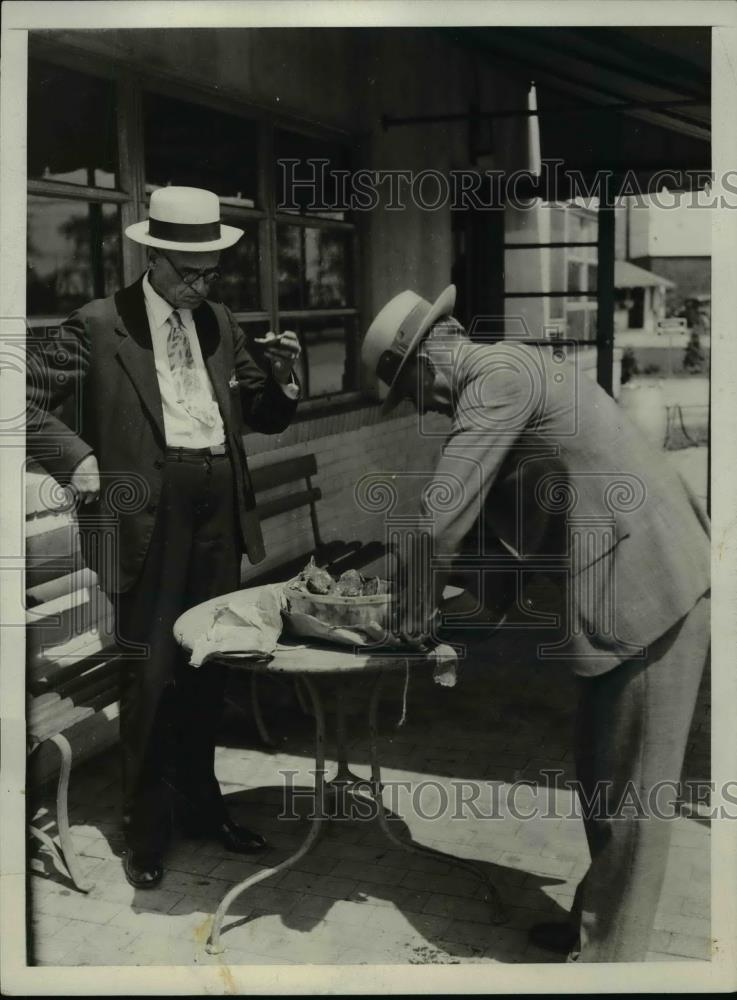 1931 Press Photo Congressman Will R Wood of Indiana &amp; Dr Lewis Radcliffe - Historic Images