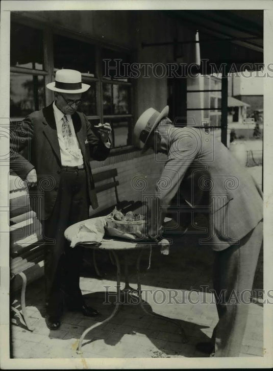1931 Press Photo Congressman Will R Wood of Indiana & Dr Lewis Radcliffe - Historic Images